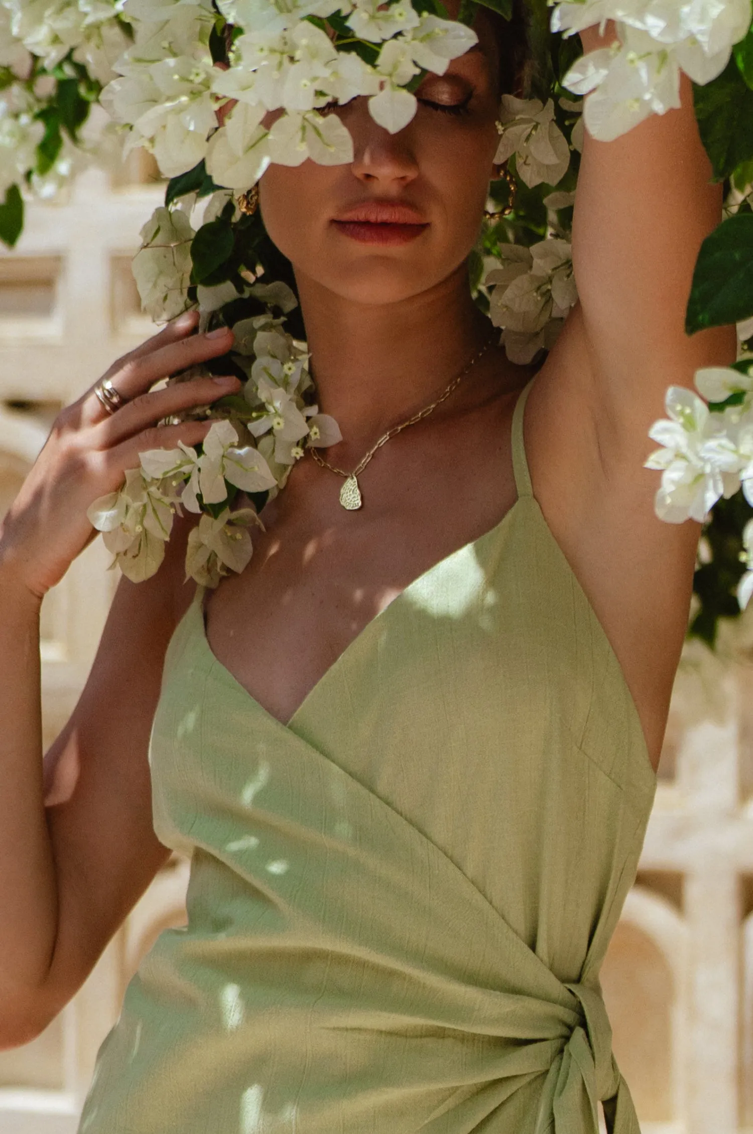 Seville Linen Wrap Dress