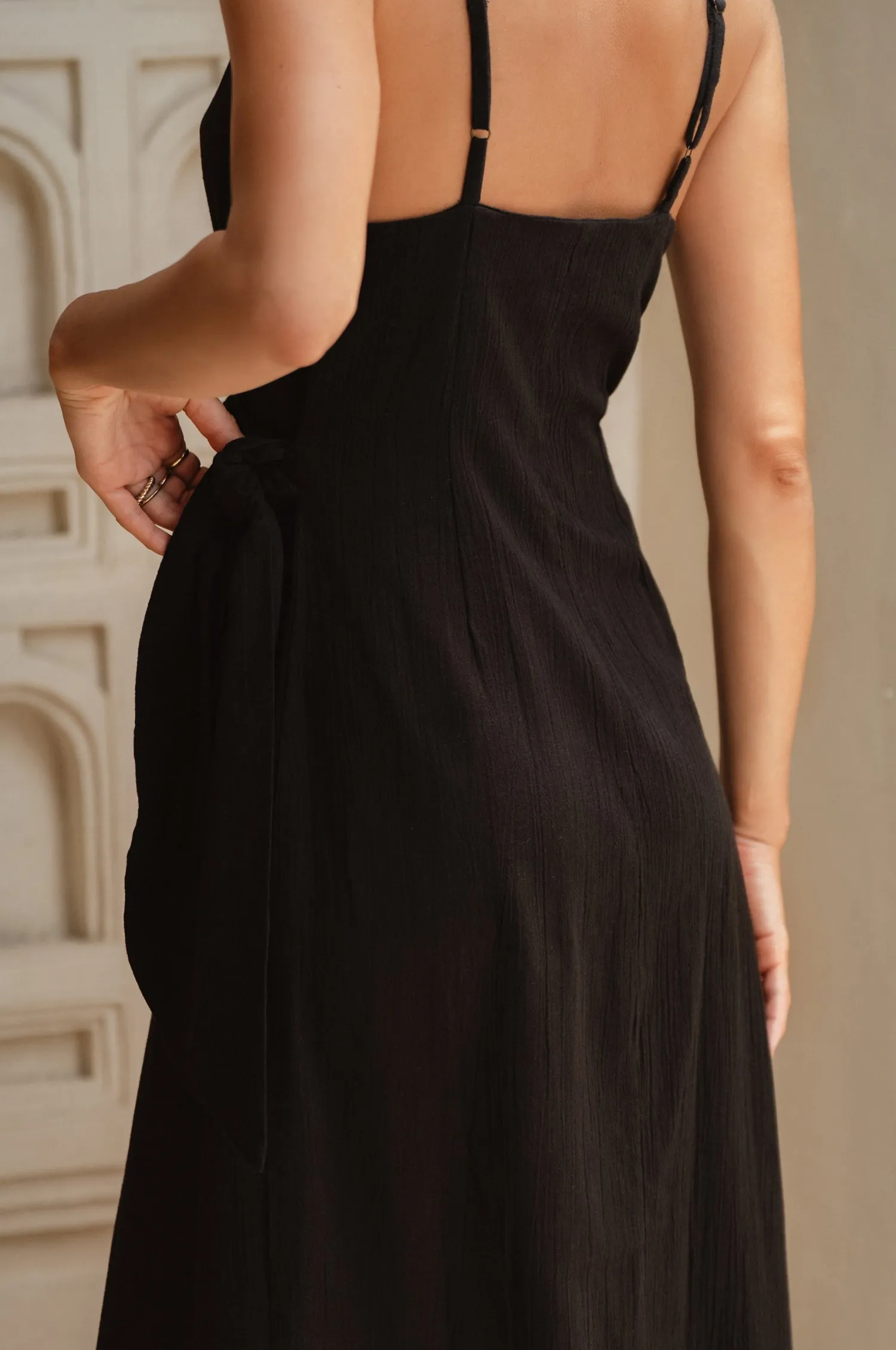 Seville Linen Wrap Dress