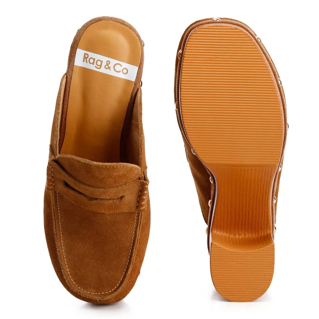 Suede Platform Clogs