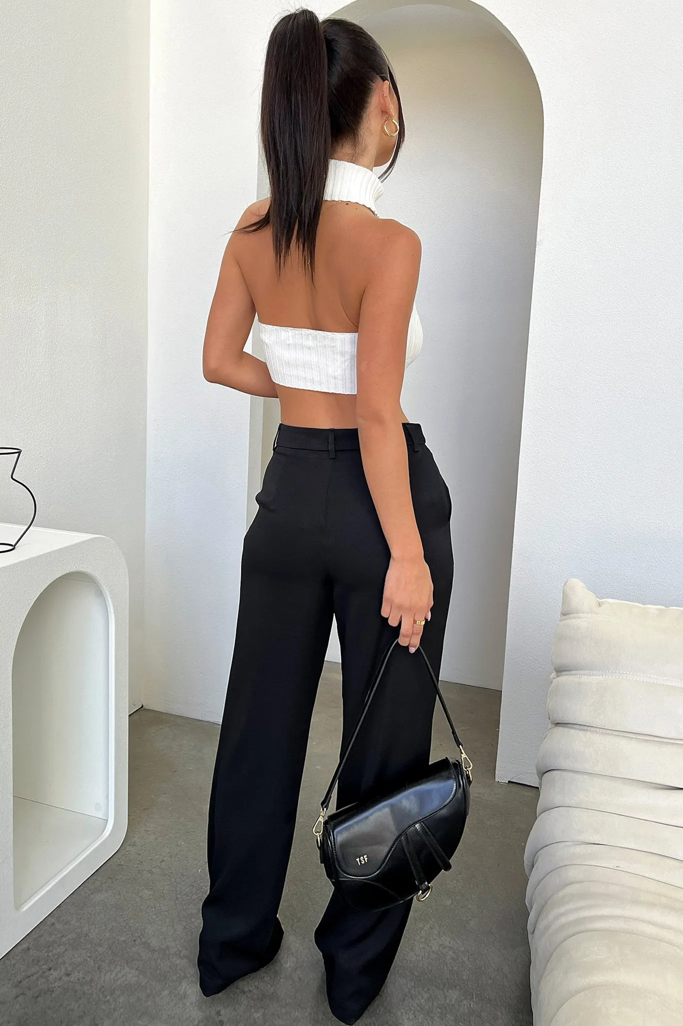 Sylvie Knit Crop - White
