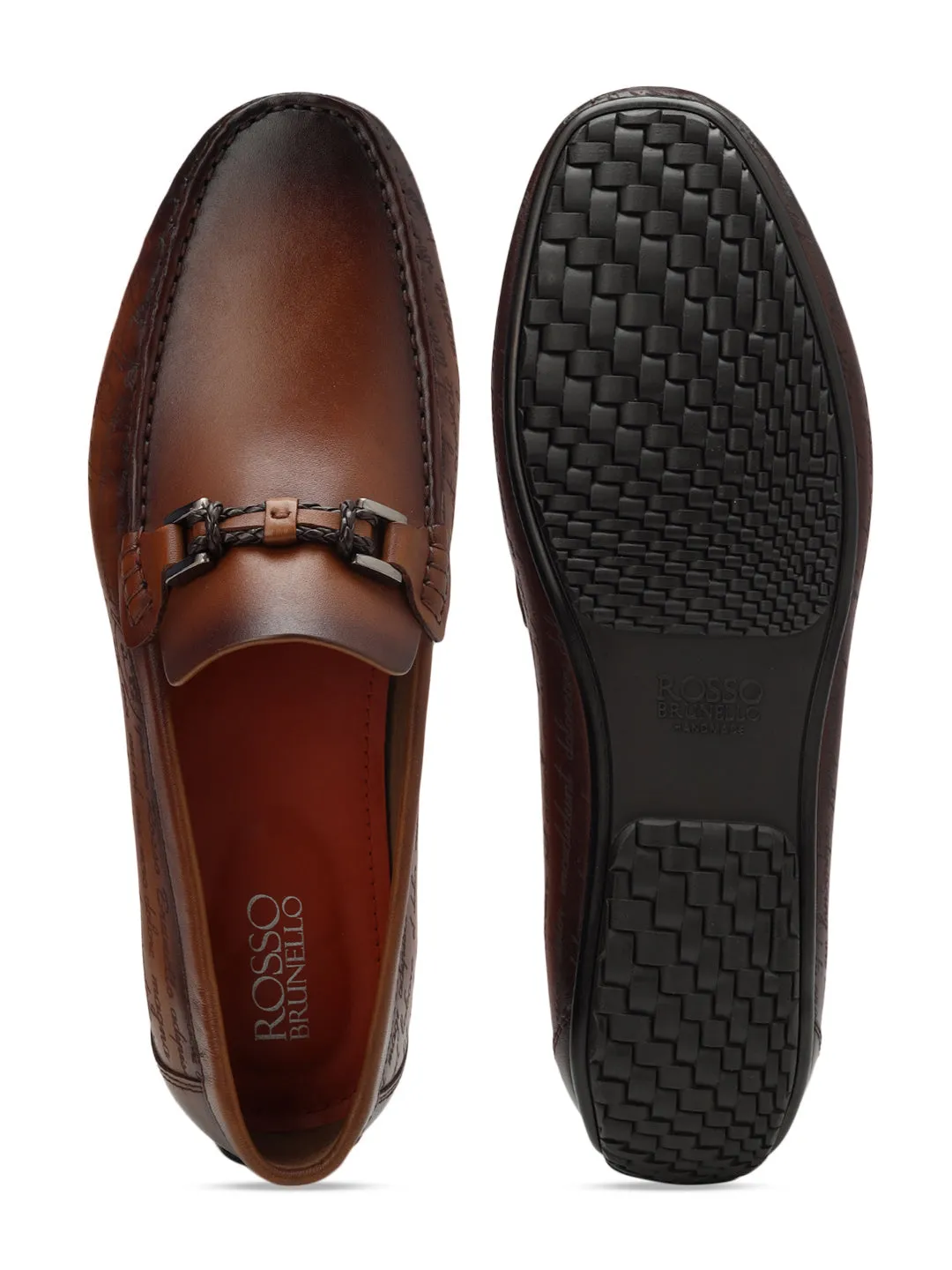 Tan Signato Leather Moccasins