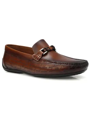 Tan Signato Leather Moccasins