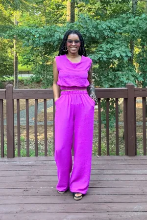 Taylor Pant Set | Fuchsia