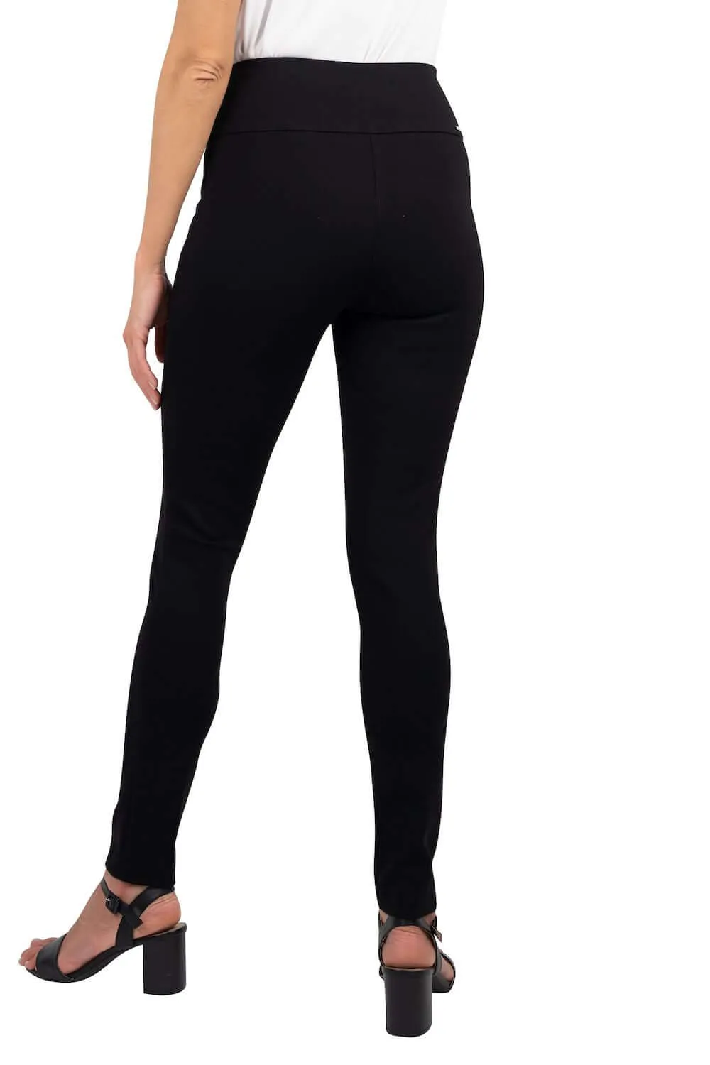 UP! 31 Inch Ponte Basic Slim Leg Pant in Black 64746UP