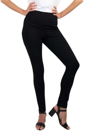 UP! 31 Inch Ponte Basic Slim Leg Pant in Black 64746UP