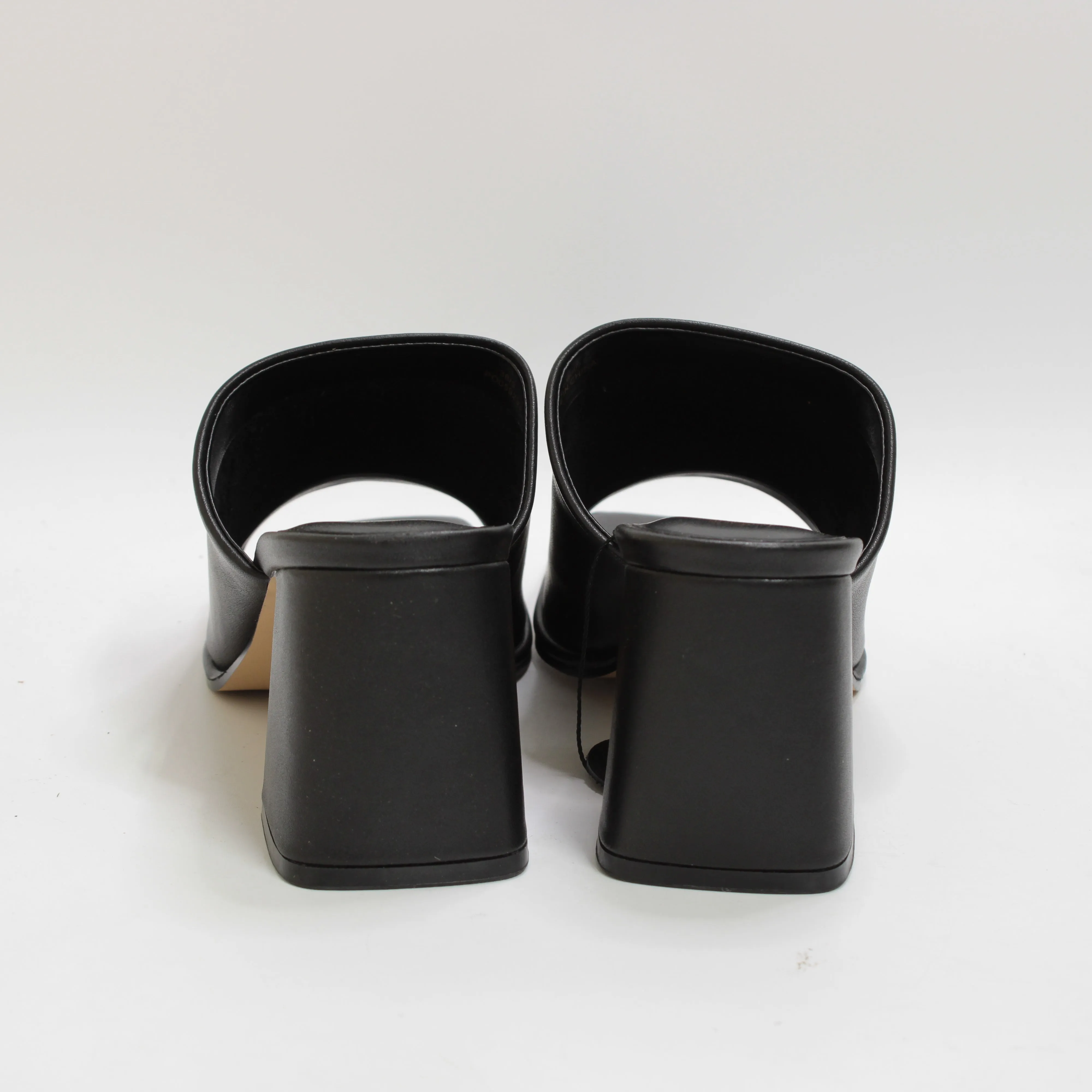 Womens Office Monroe Block Heel Mules Black Leather